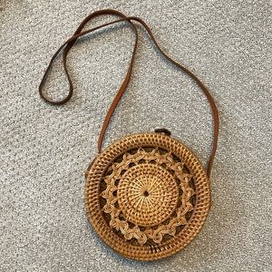 Free People Rattan Shoulder Bag / Purse